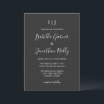 Invitación Boda negro y blanco clásico minimalista<br><div class="desc">Invitación a la Boda Negra y Blanca Clásica minimalista</div>