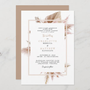 Invitación Boda Neutral de Pampas