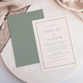 Invitación Boda Neutral Elegante Mínimo Moderno