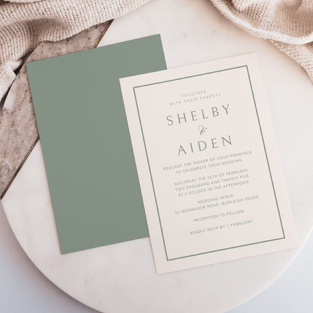 Invitación Boda Neutral Elegante Mínimo Moderno (Subido por el creador)