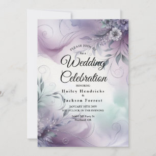 Invitación Boda Niebla de Lavanda y Susurros de Acuarela