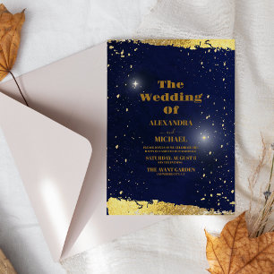 Invitación Boda Noche de Luna Llena bajo las Estrellas