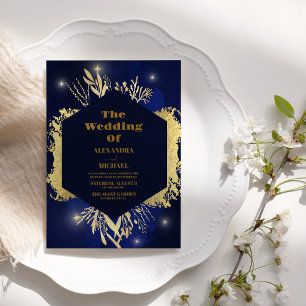 Invitación Boda Noche de Luna Llena bajo las Estrellas