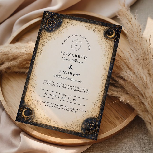 Invitación Boda Nocturna Astral (Subido por el creador)
