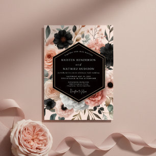 Invitación Boda Nocturna Etérea de Borgoña
