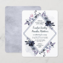 Boda Nocturonal Floral Dusty Blue Diamond