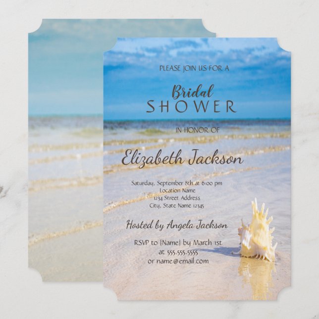 Invitación Boda  Nodal De Las Aguas De La Playa (Anverso / Reverso)