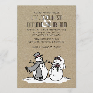 Invitación Boda Novia y Groom de invierno