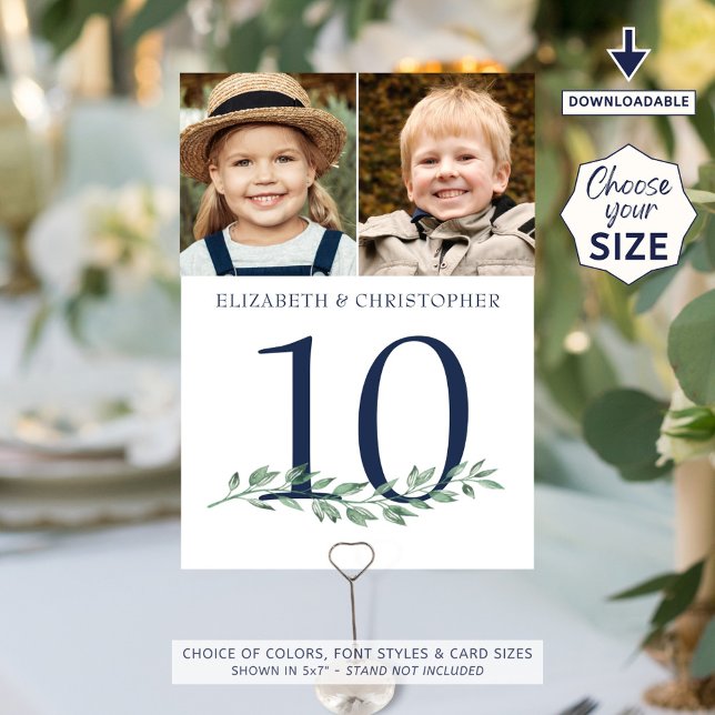 Invitación Boda Número de tabla Rótulo Fotos de pareja (Subido por el creador)