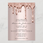 Invitación Boda nupcial Cumpleaños 16º Rosa Purpurina de Perf<br><div class="desc">Para una elegante invitación moderna a la moda Smile All Day! FlorenciaK diseño</div>