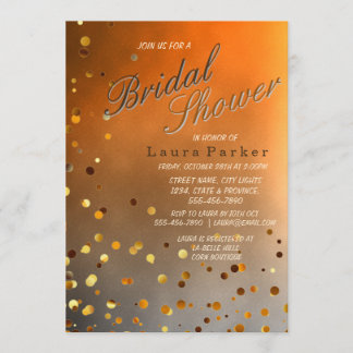 Invitación Boda nupcial de la ducha de la puesta del sol del