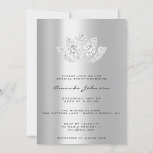 Invitación Boda Nupcial Loto Mandala Cristal 