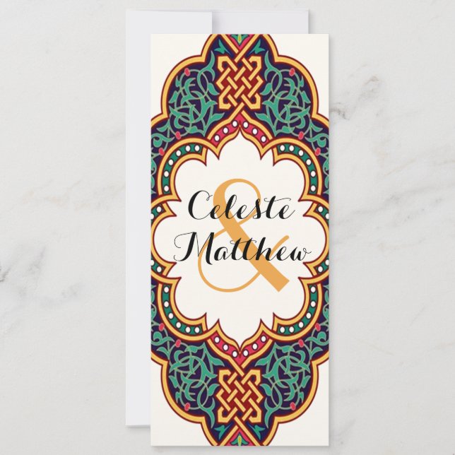 Invitación Boda o Fiesta marroquí persa (Anverso)