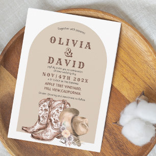 Invitación Boda occidental bohemio-ruso