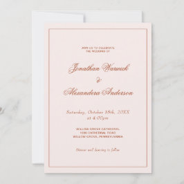 Invitación Boda Occidental Boho Crema y Terracota