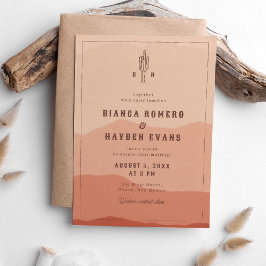 Invitación Boda occidental de Cactus Boho