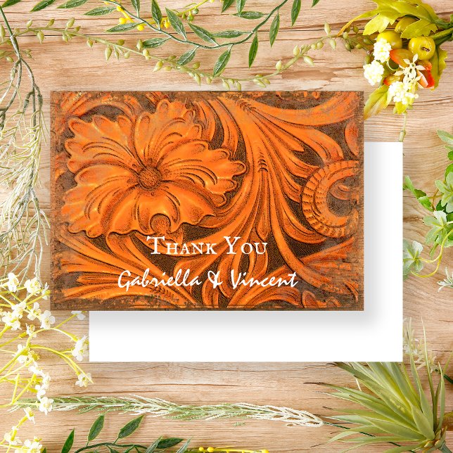 Invitación Boda Occidental de Flores Rústicas Gracias Nota (Subido por el creador)