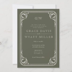 Invitación Boda occidental rústico con detalles