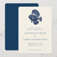 Boda oceánico moderno con estilo Nautical Blue Fis