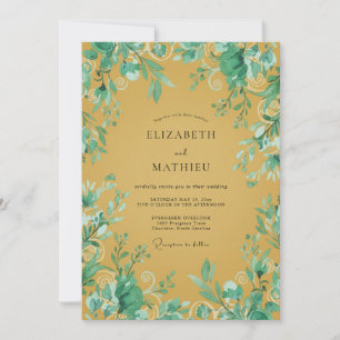Invitación Boda Ochre Boho Otoñal Vibrante
