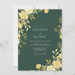 Invitación Boda Ochre Esmeralda Frondosa