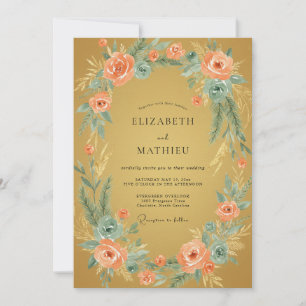 Invitación Boda Ochre Refined Woodland