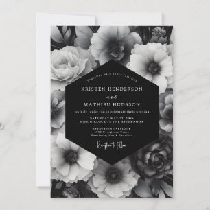 Invitación Boda Opulenta Black Bloom