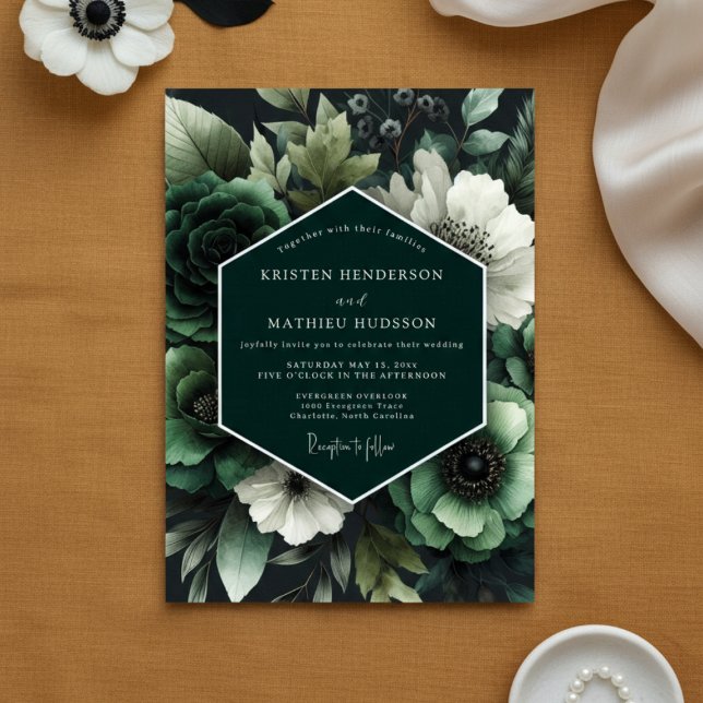 Invitación Boda Opulenta Botánica Esmeralda (Subido por el creador)