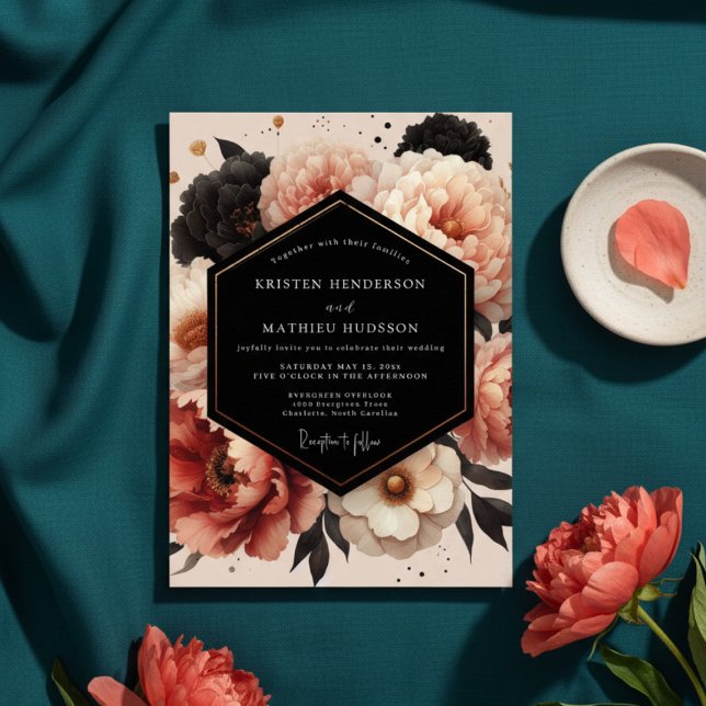 Invitación Boda Opulenta de Coral Peony (Subido por el creador)
