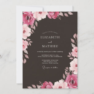 Invitación Boda Opulenta de Tarde de Carbón