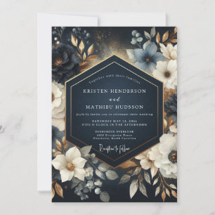 Invitación Boda Opulenta Floral Marina