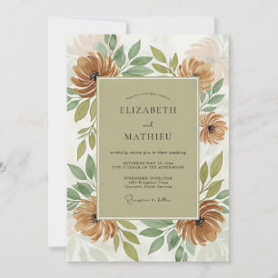 Invitación Boda Orgánica Otoñal