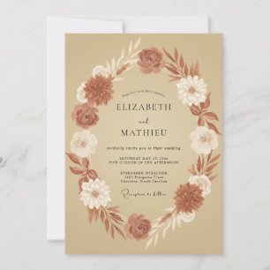 Invitación Boda Orgánica Otoñal de Óxido