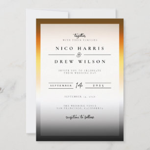 Invitación Boda Orgullo de Oso Elegante