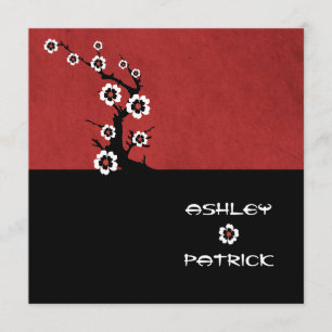 Invitación Boda oriental de Yin-Yang Sakura