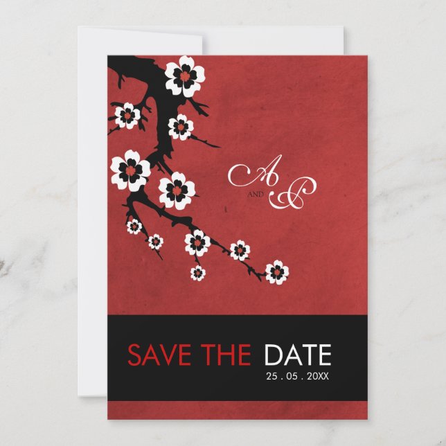 Invitación Boda Oriental Sakura (Anverso)
