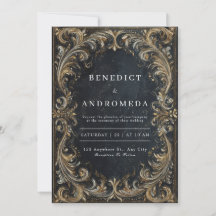 Boda Ornata de Lujo Barroco Negro Oro Plata
