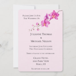 Invitación Boda Orquídea Rosa