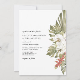 Invitación Boda Orquídea Tropical