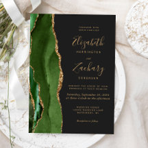 Boda Oscura de Ágata Dorada Verde Cazador