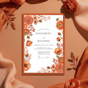 Invitación Boda Otoñal Botánico de Terracota