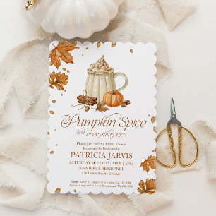 Invitación Boda Otoñal con Especias de Calabaza y Todo Lo Bue