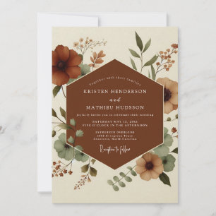 Invitación Boda Otoñal Copper Sage