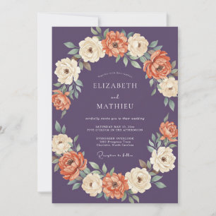 Invitación Boda Otoñal de Ciruela Pulida