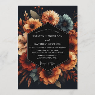 Invitación Boda Otoñal de Marigold Pizarra