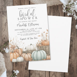 Invitación Boda Otoñal Elegante de Calabaza