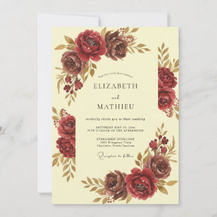 Invitación Boda Otoñal Gran Marrón