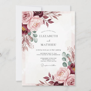 Invitación Boda Otoñal Grandiosa de Borgoña