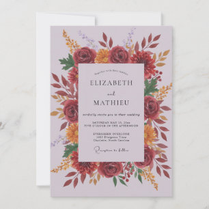 Invitación Boda Otoñal Luminosa de Borgoña