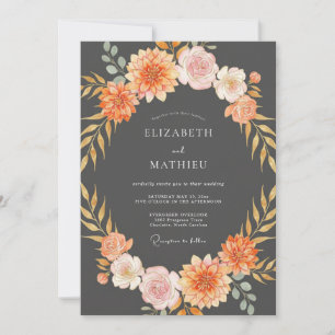 Invitación Boda Otoñal Malhumorada con Carbón